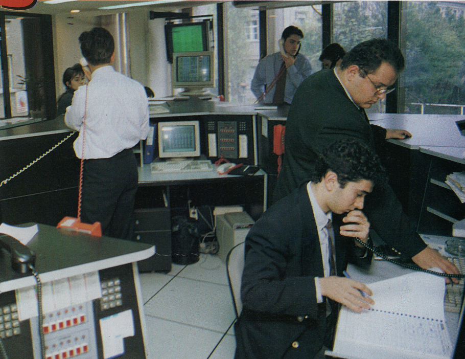 Timent Technologies founder on the trading floor of a brokerage firm in 1993