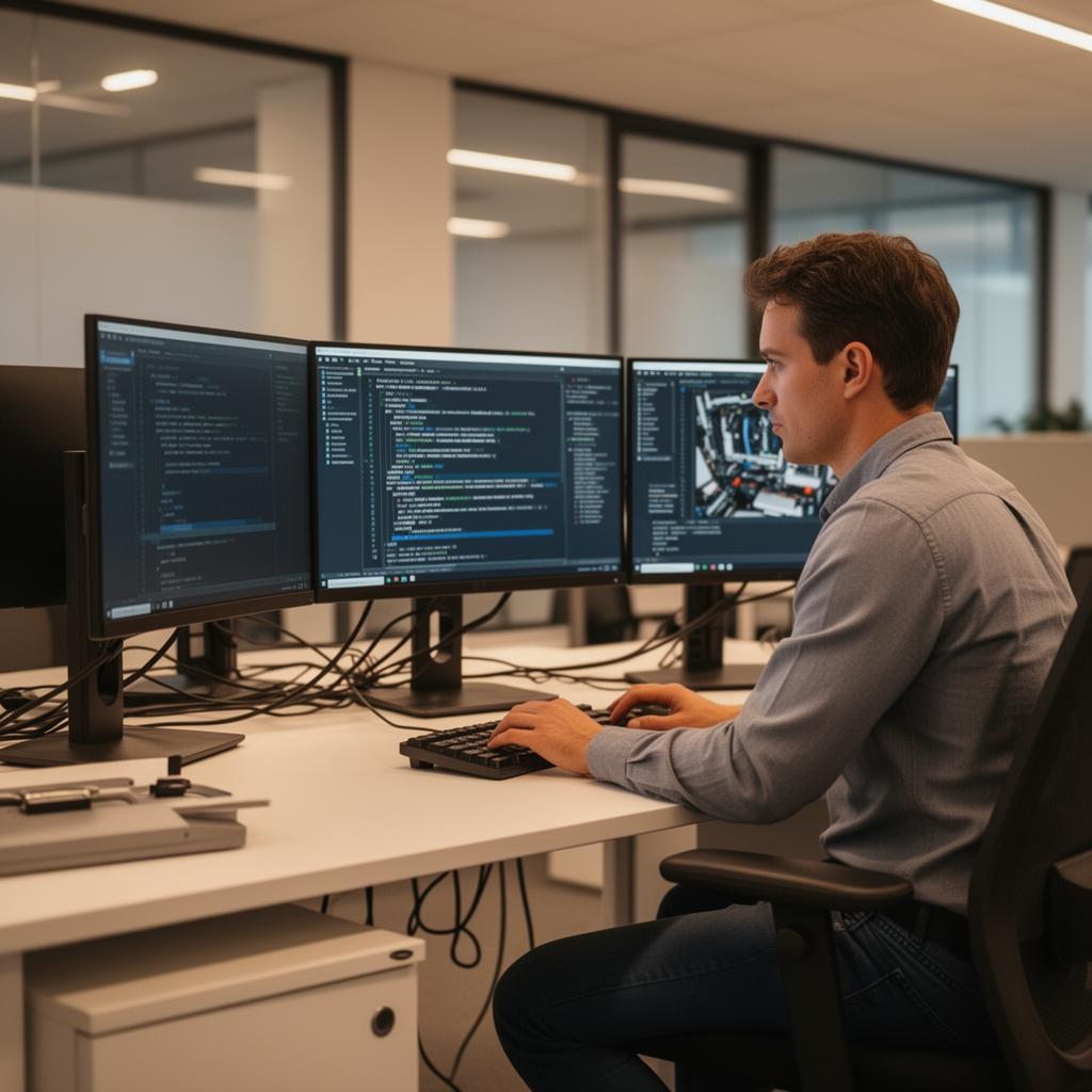 Timent Technologies engineer providing on-site IT support to a South Florida business