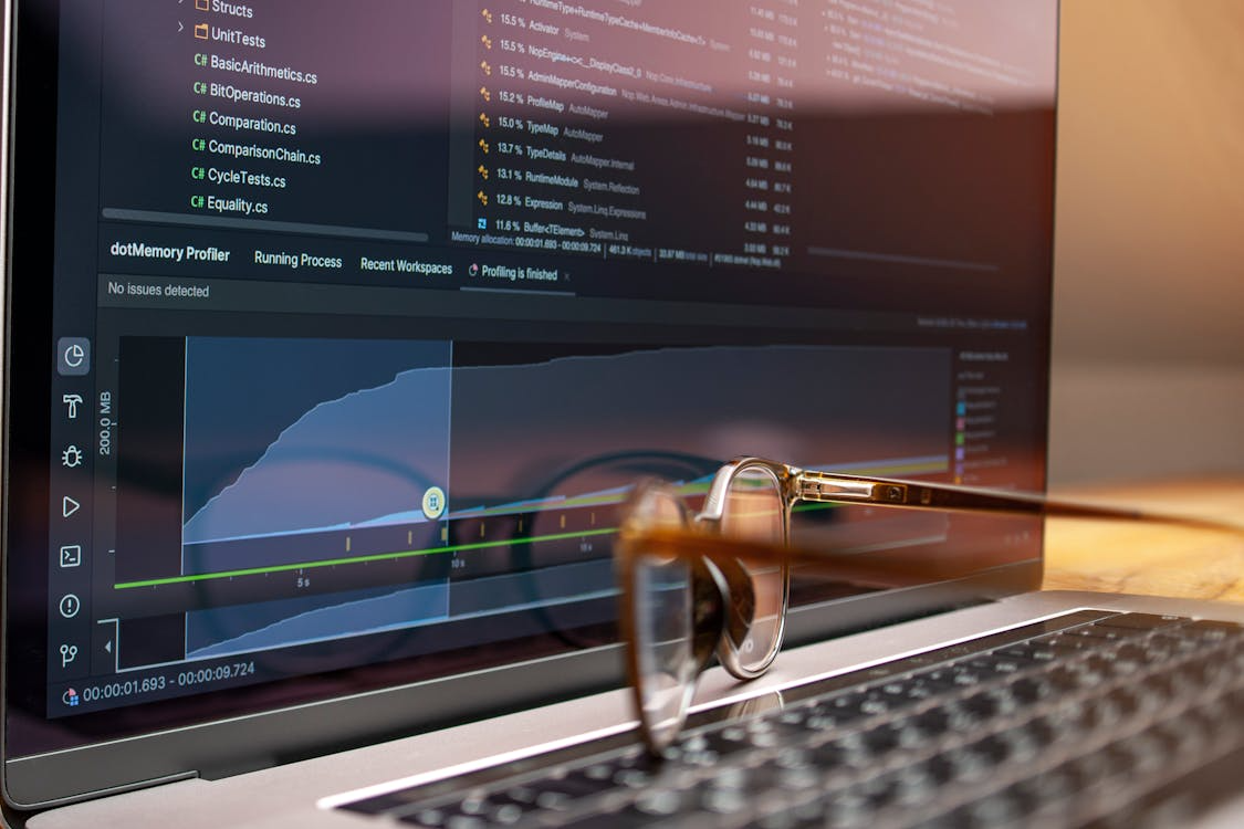 An image of a computer with code.